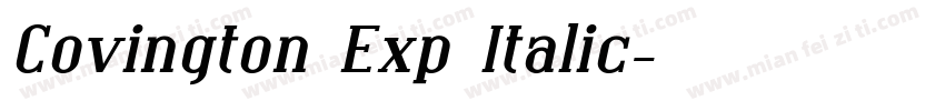 Covington Exp Italic字体转换